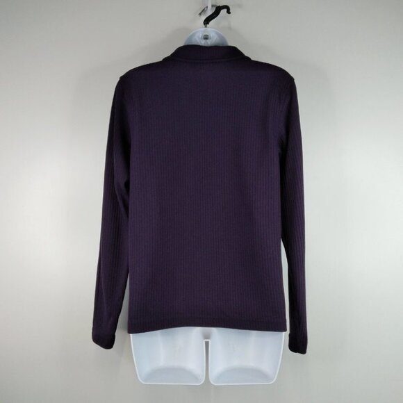 North Face Tekware Technology Top Quarter Zip Sweater Purple Size Medium - Picture 6 of 9